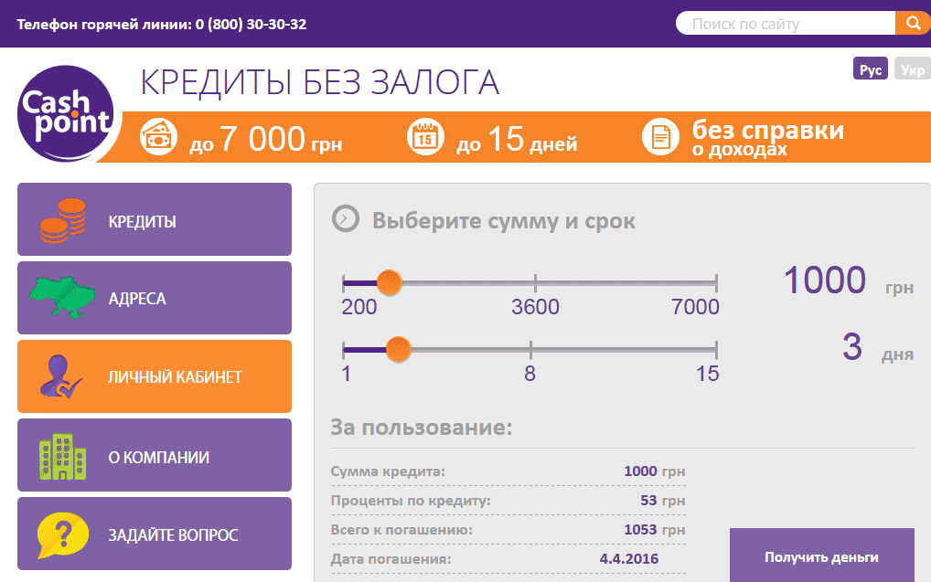 cashpoint кредит онлайн