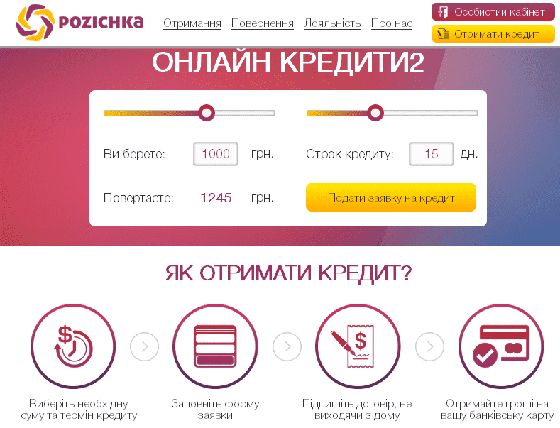 Pozichka - деньги до зарплаты