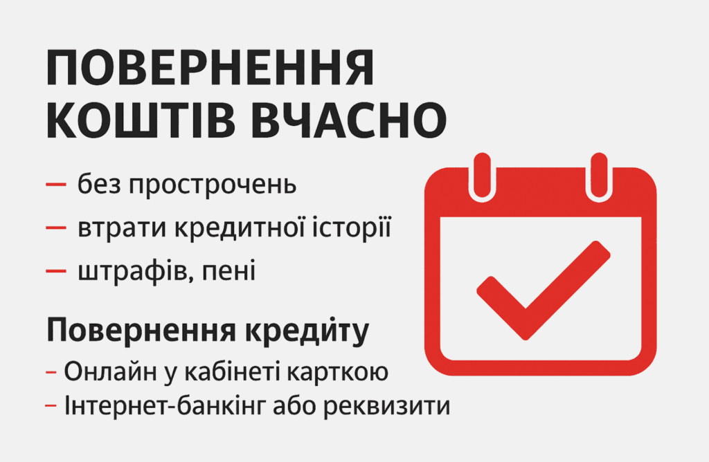 Національний Кредит умови повернення коштів