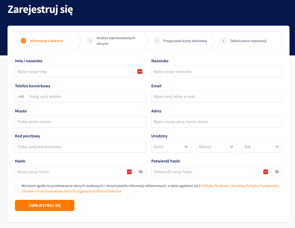 finandos реєстрація